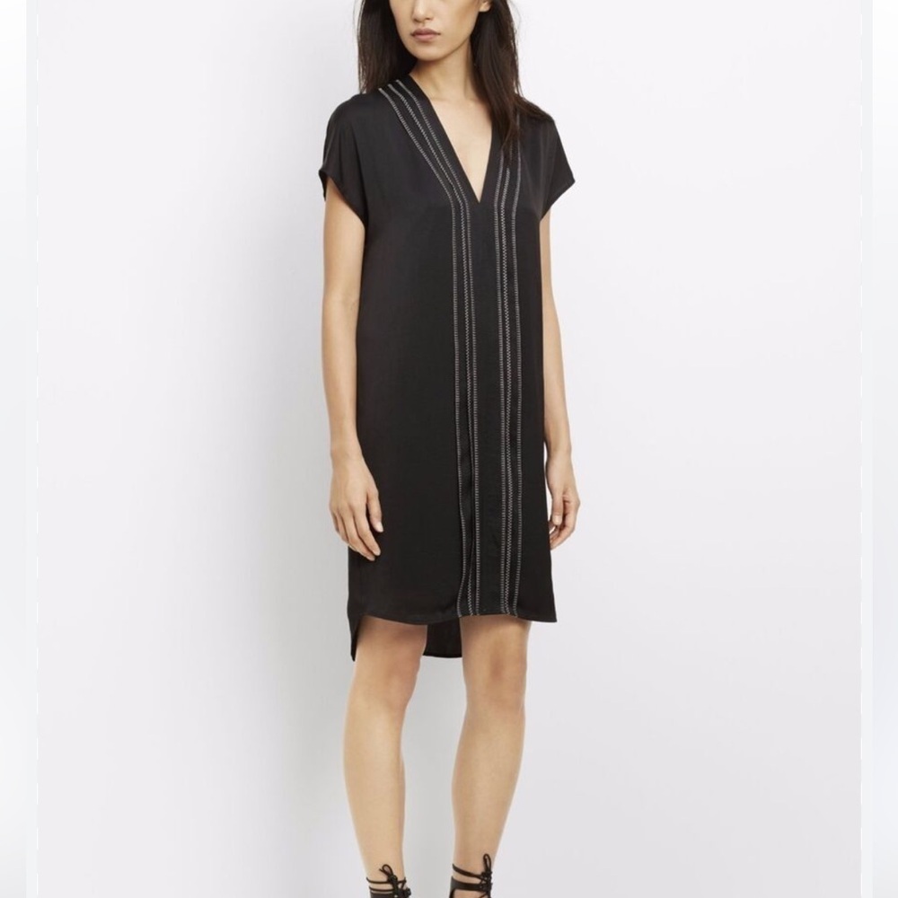 Vince black shift mini dress, size 0